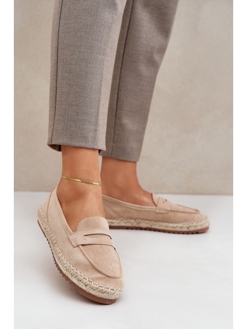 Women's espadrilles with jute weaving on flat sole beige Shilova 2