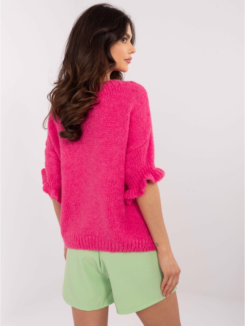 Sweter-MI-SW-2913.99-fluo różowy