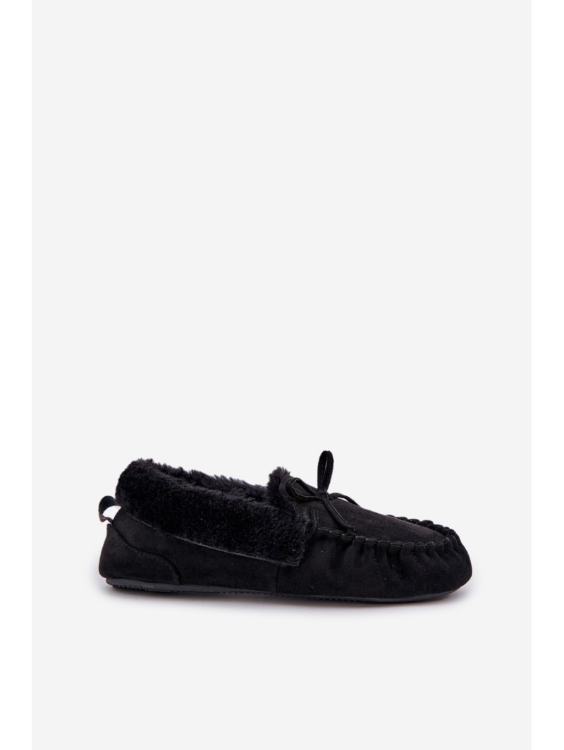 Women Slippers With Fur Black Kleogoria