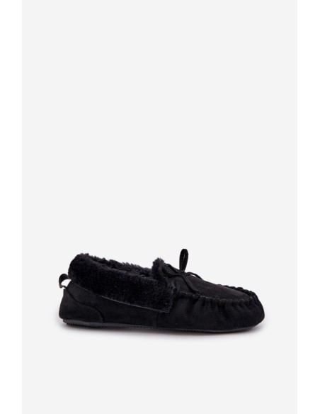 Women Slippers With Fur Black Kleogoria