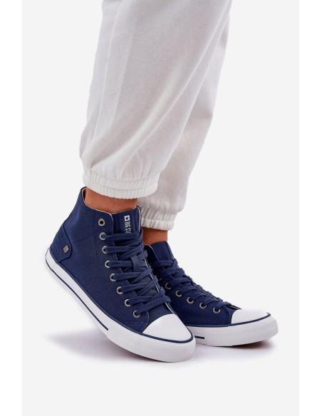 Ladies High Top Sneakers Big Star DD274333 Navy Blue