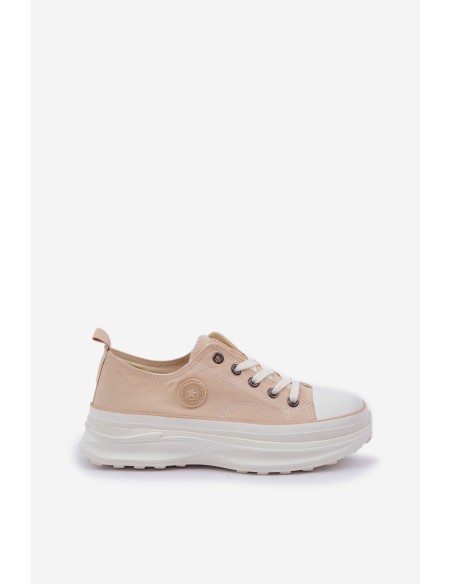 Women Sneakers On Chunky Sole Big Star NN274127 Beige