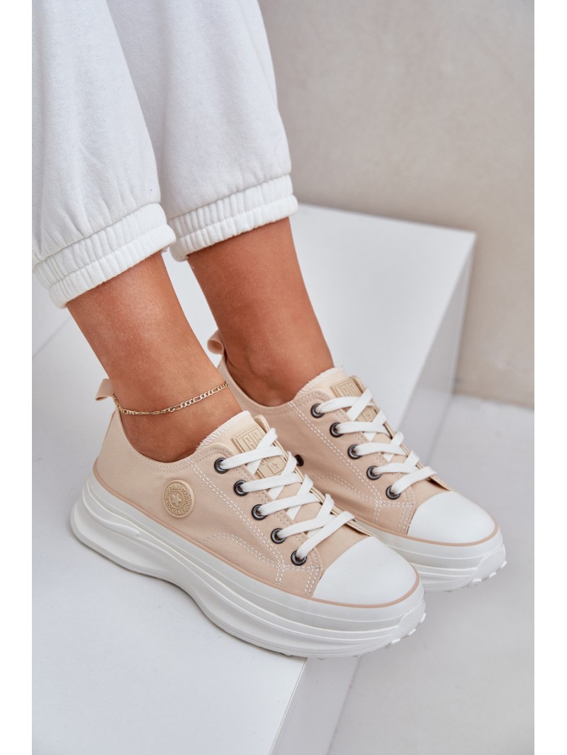Women Sneakers On Chunky Sole Big Star NN274127 Beige
