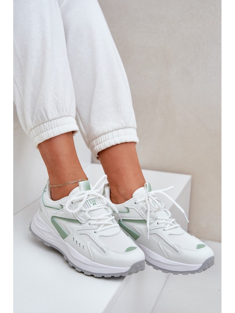 Ladies Sports Shoes Big Star NN274A095 HI-POLY SYSTEM White-Green