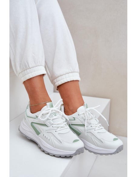 Ladies Sports Shoes Big Star NN274A095 HI-POLY SYSTEM White-Green