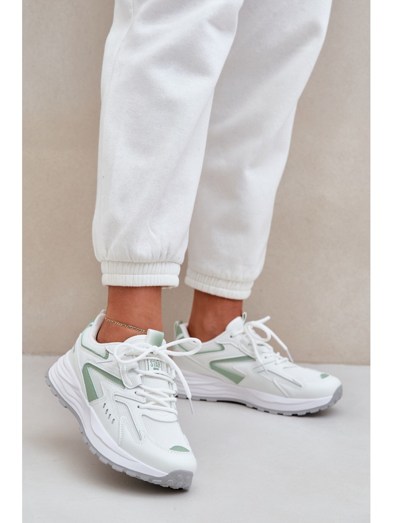 Ladies Sports Shoes Big Star NN274A095 HI-POLY SYSTEM White-Green