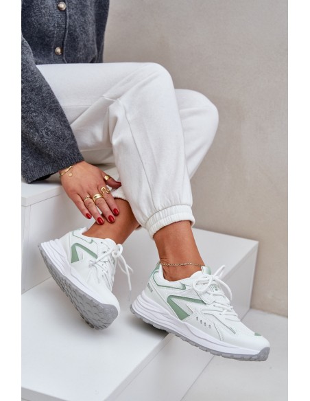 Ladies Sports Shoes Big Star NN274A095 HI-POLY SYSTEM White-Green