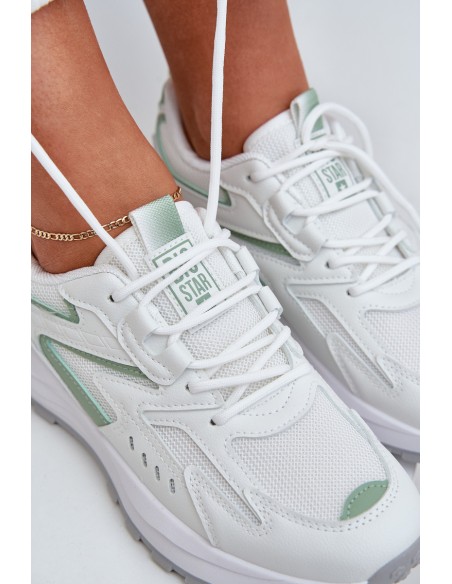 Ladies Sports Shoes Big Star NN274A095 HI-POLY SYSTEM White-Green