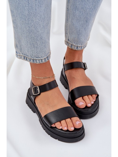Women's Platform Sandals Black Evaretha