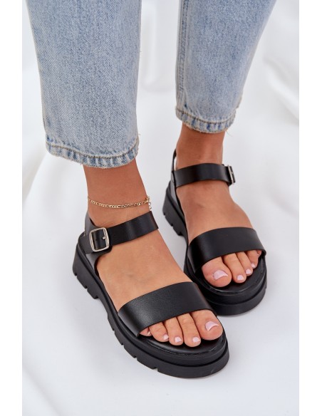 Women's Platform Sandals Black Evaretha
