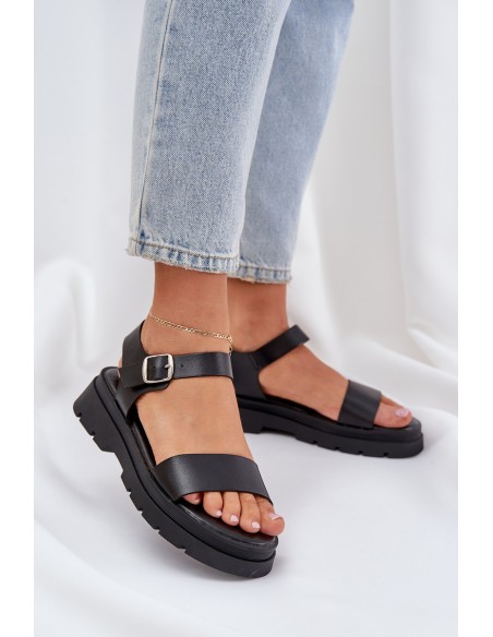 Women's Platform Sandals Black Evaretha