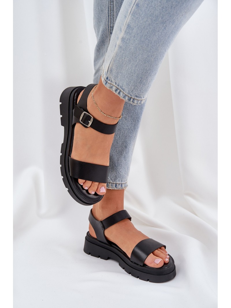 Women's Platform Sandals Black Evaretha