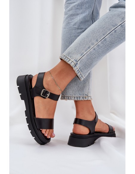 Women's Platform Sandals Black Evaretha