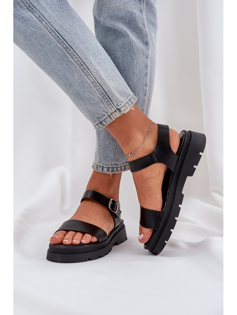 Women's Platform Sandals Black Evaretha