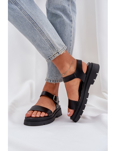 Women's Platform Sandals Black Evaretha