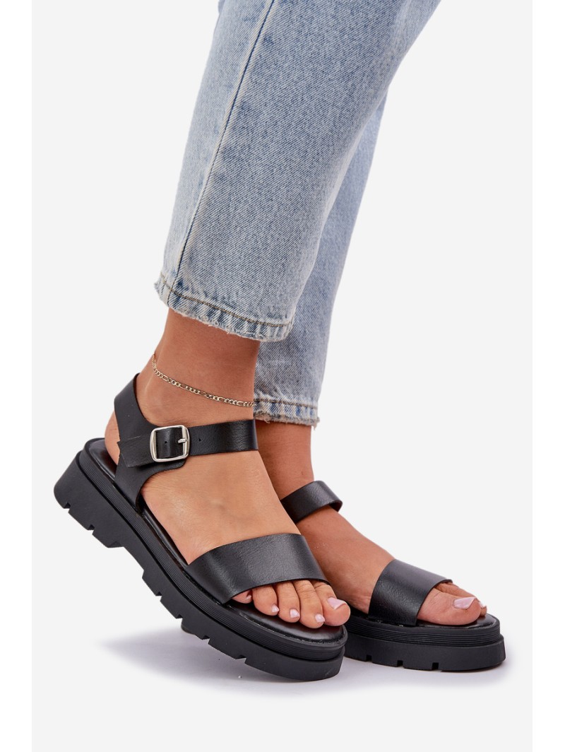 Women's Platform Sandals Black Evaretha
