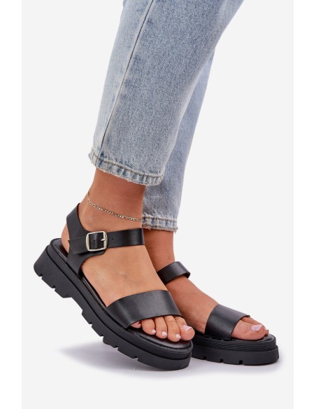 Women's Platform Sandals Black Evaretha