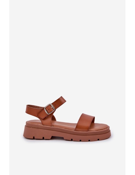 Ladies Platform Sandals Camel Evaretha