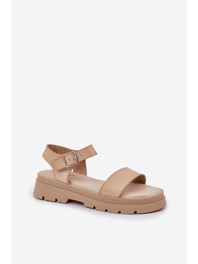 Women's Platform Sandals Beige Evaretha