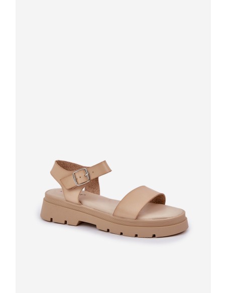 Women's Platform Sandals Beige Evaretha