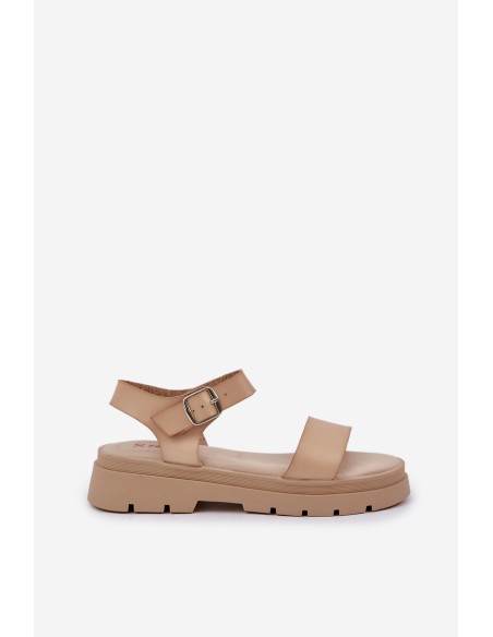 Women's Platform Sandals Beige Evaretha