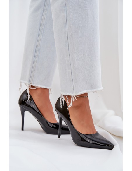 Patented High Heels With Pointed Toes Black Omenra