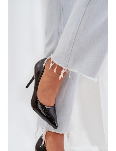 Patented High Heels With Pointed Toes Black Omenra