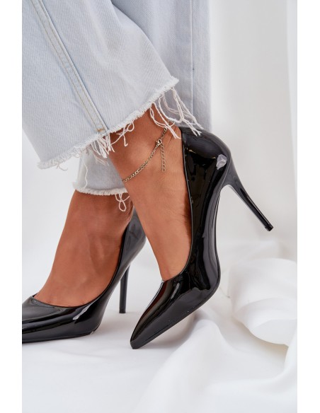 Patented High Heels With Pointed Toes Black Omenra