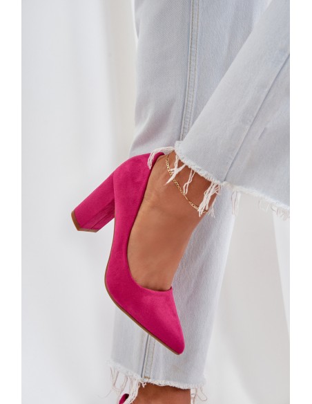 Moteriški aukštakulniai ant bloko Eco Suede Fuchsia Florena