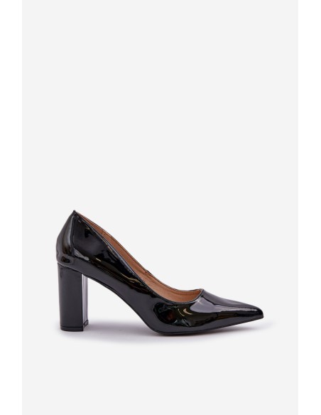 Lacquered Heels On A Block Heel Black Kilanne