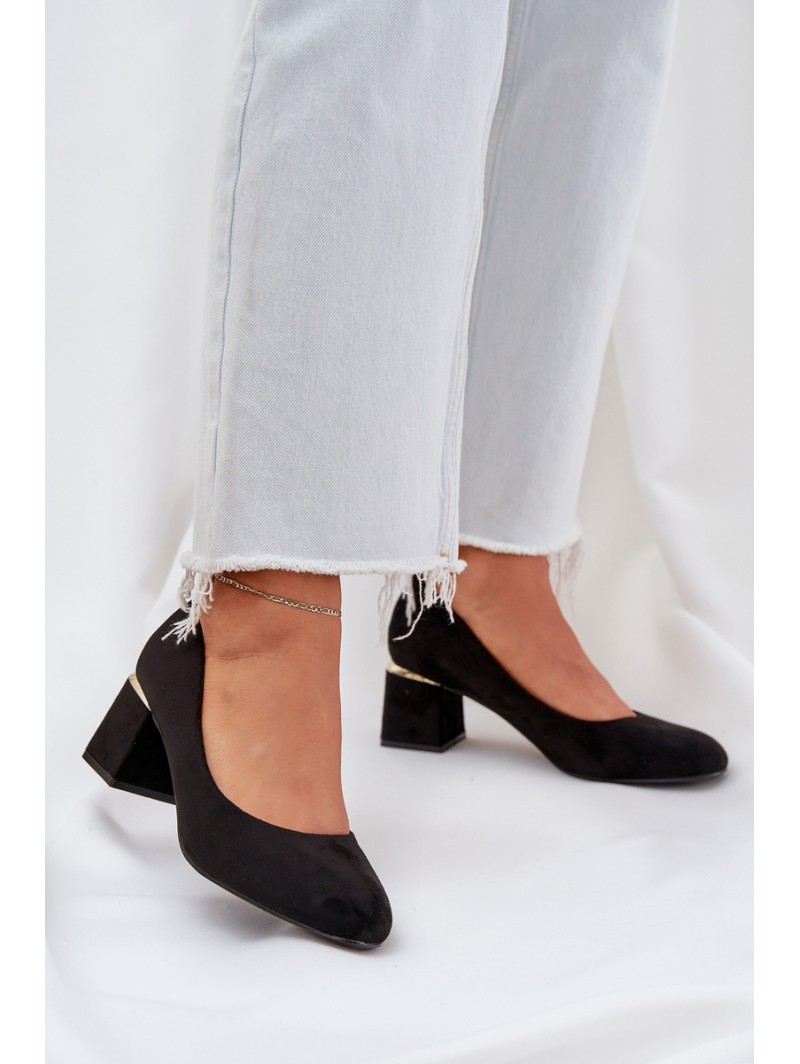 Eco Suede Heels Black Veniffia