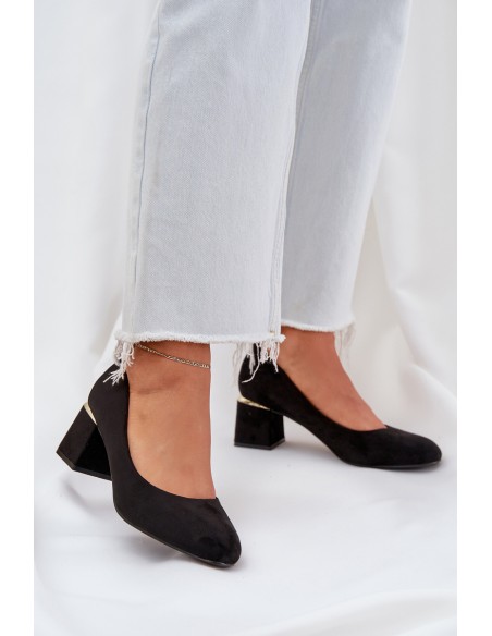 Eco Suede Heels Black Veniffia