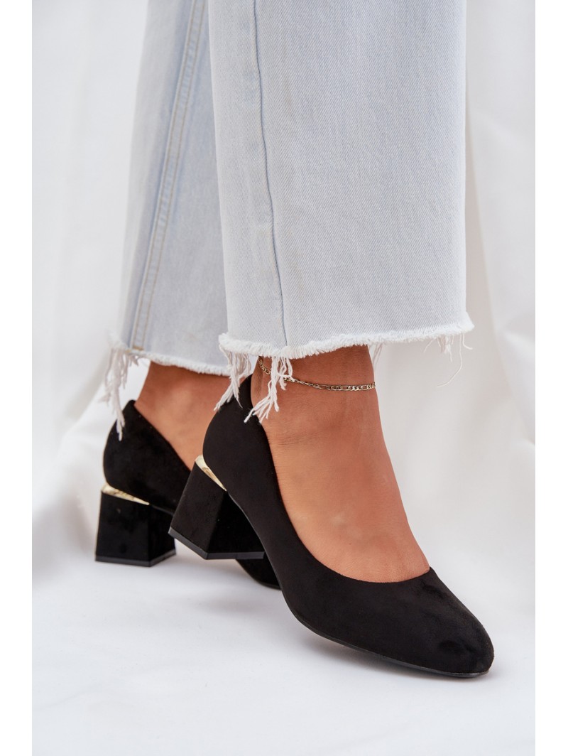 Eco Suede Heels Black Veniffia