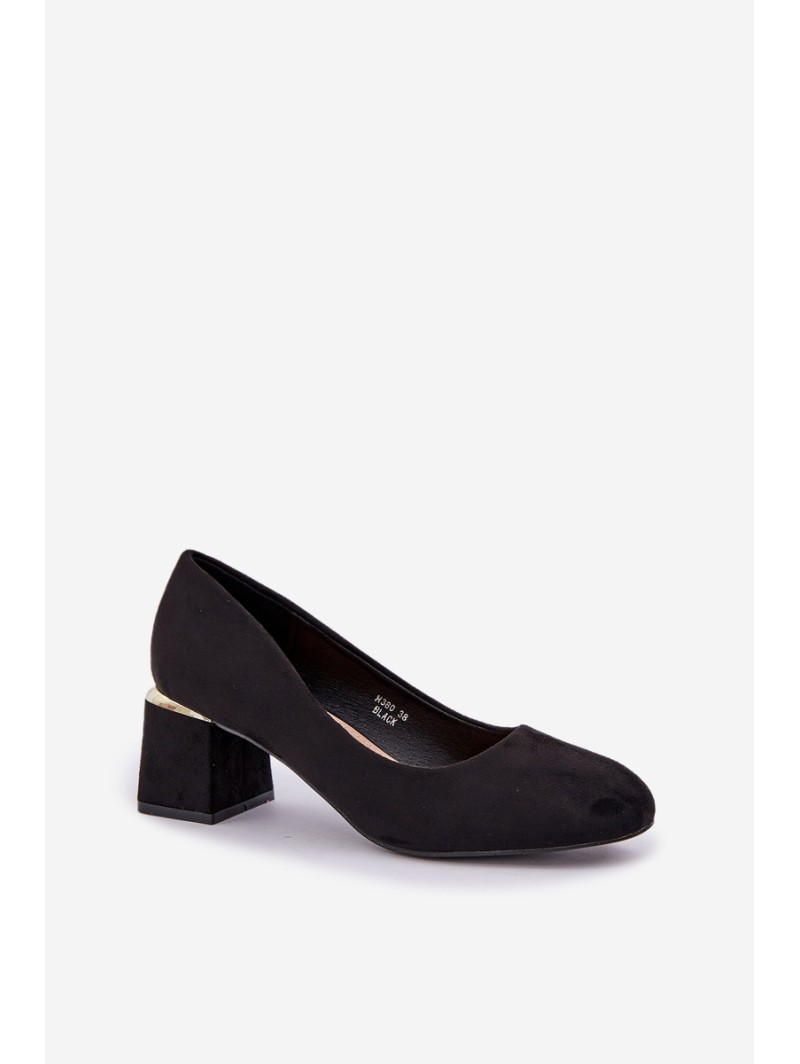 Eco Suede Heels Black Veniffia