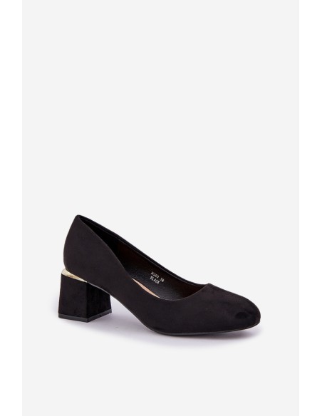 Eco Suede Heels Black Veniffia