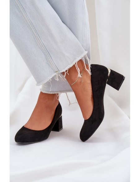 Eco Suede Heels Black Veniffia