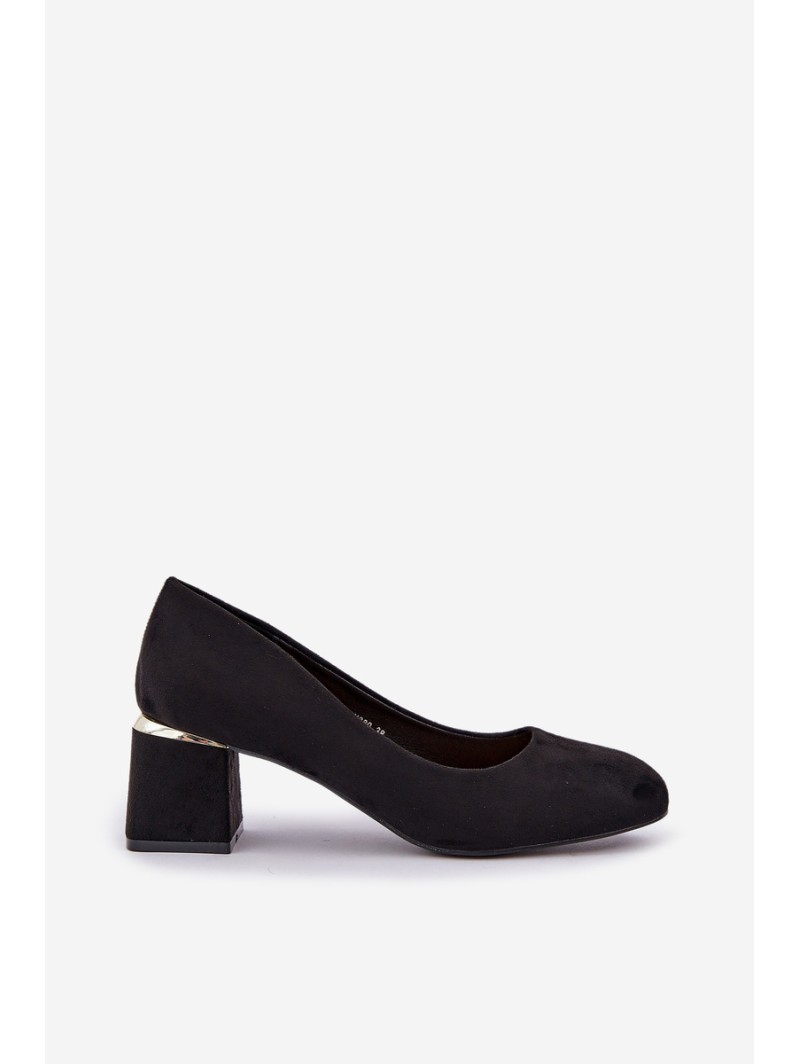 Eco Suede Heels Black Veniffia