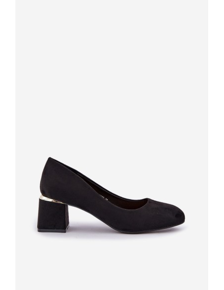 Eco Suede Heels Black Veniffia