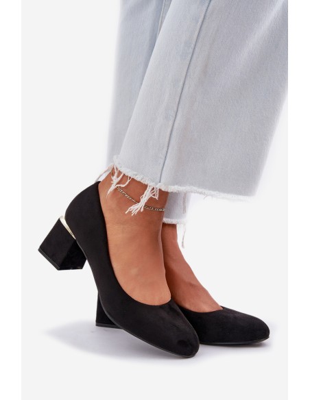 Eco Suede Heels Black Veniffia