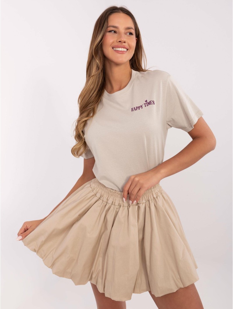 T-shirt-D12022AC02645G-beżowy
