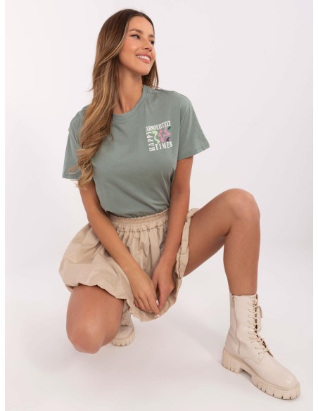 T-shirt-D12022AC02645G-pistacjowy
