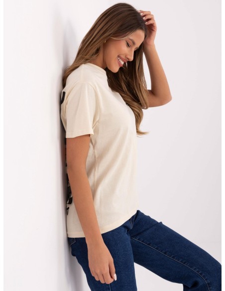 T-shirt-D12022AC02645E-jasny beżowy