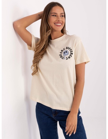 T-shirt-D12022AC02645E-jasny beżowy