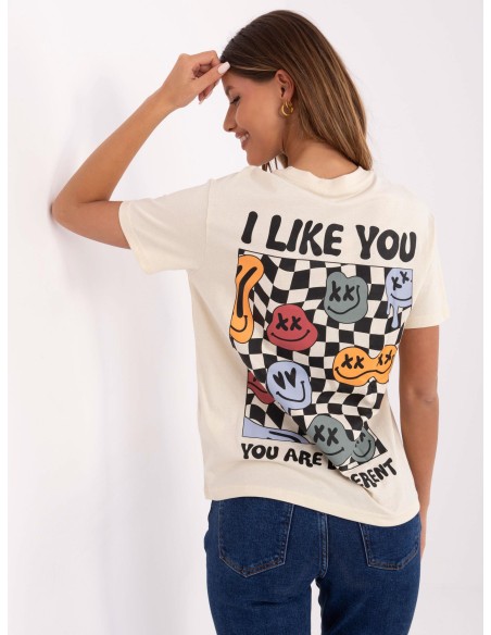 T-shirt-D12022AC02645E-jasny beżowy