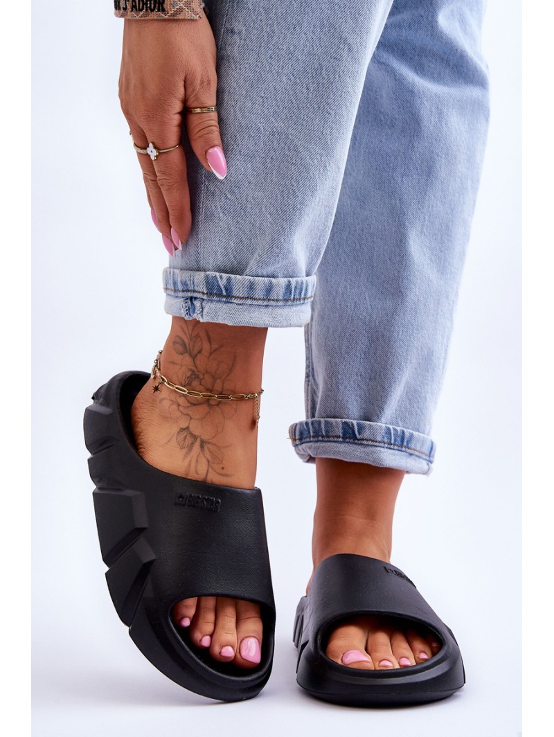Women's Light Foam Big Star Slippers LL274594 Black