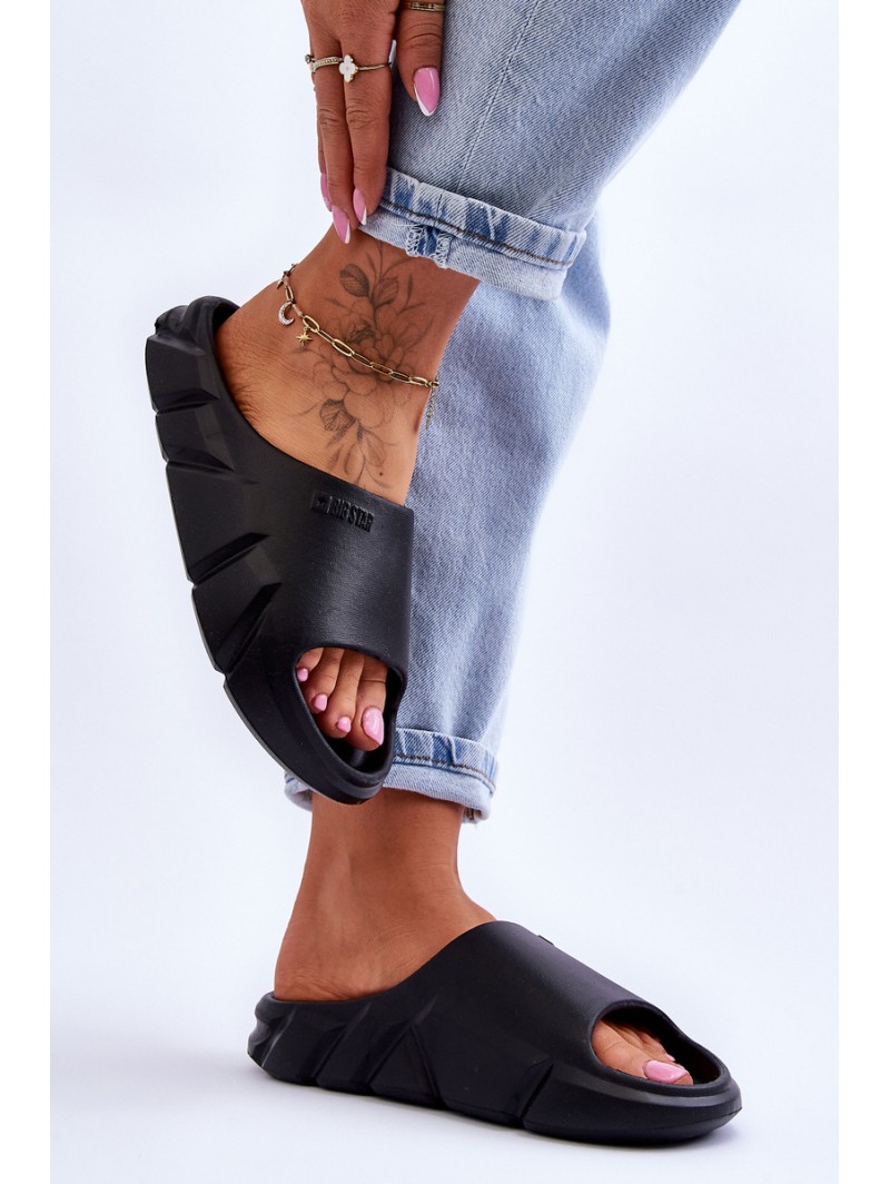 Women's Light Foam Big Star Slippers LL274594 Black
