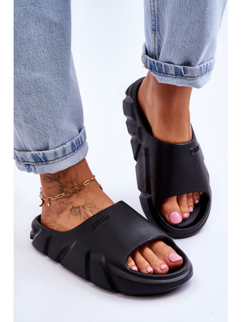Women's Light Foam Big Star Slippers LL274594 Black
