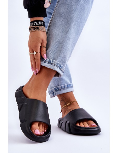 Women's Light Foam Big Star Slippers LL274594 Black