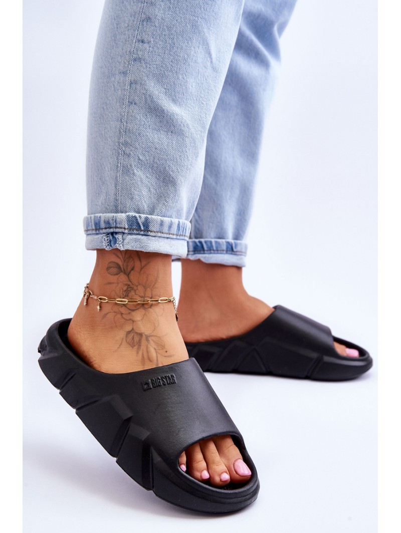 Women's Light Foam Big Star Slippers LL274594 Black
