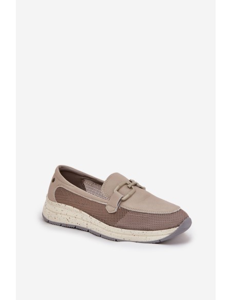Ladies Leather Moccasins D&A TW210 Gray